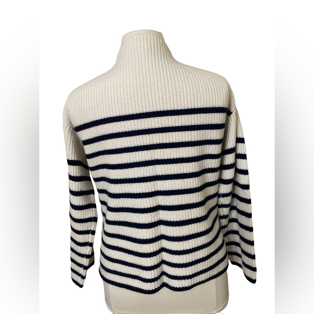 Rails Claudia Cream & Navy Stripe Wool Blend Swea… - image 4